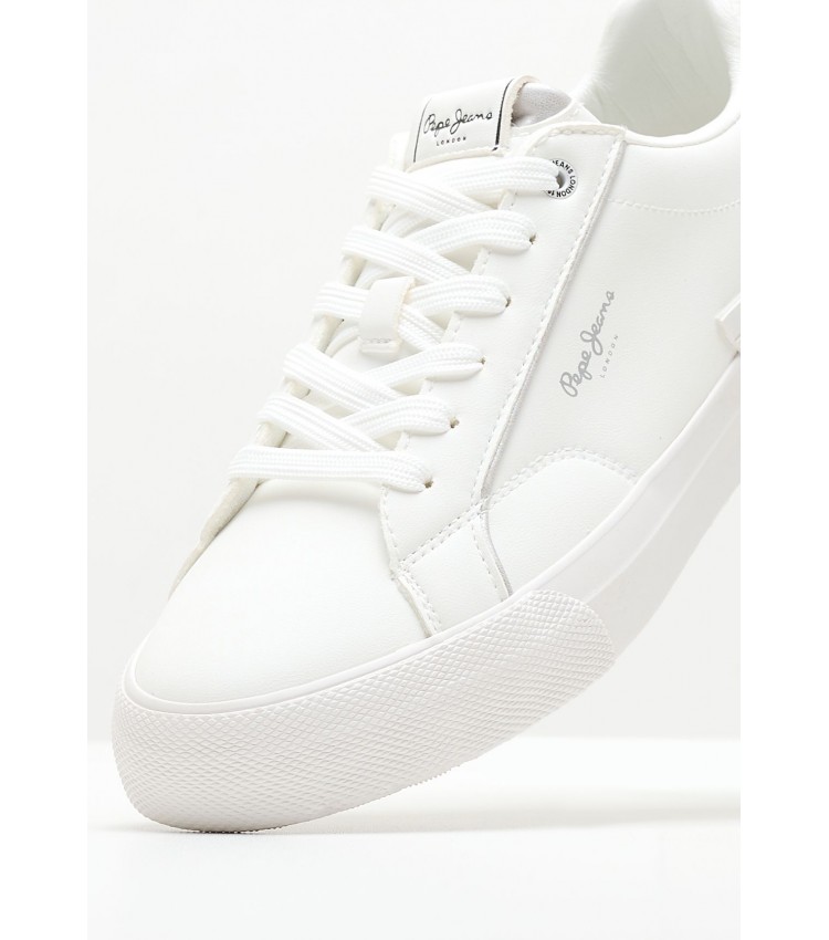 Women Casual Shoes Allen.Basic.W White ECOleather Pepe Jeans