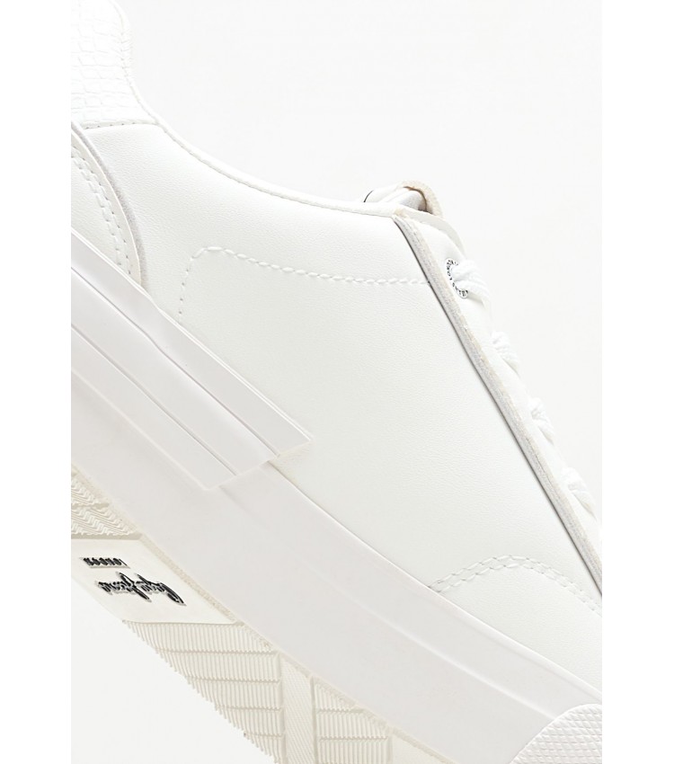 Women Casual Shoes Allen.Basic.W White ECOleather Pepe Jeans