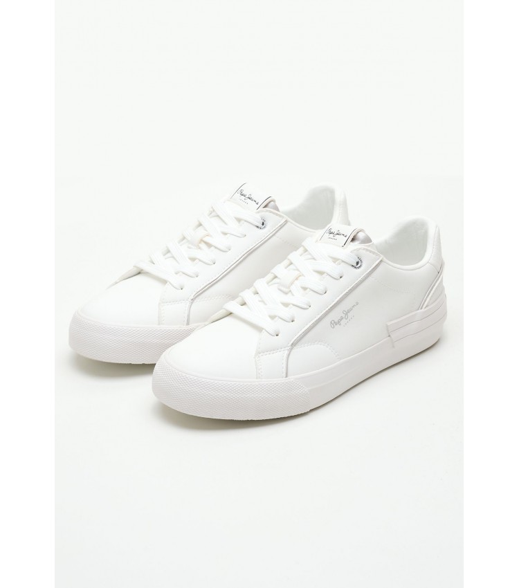 Women Casual Shoes Allen.Basic.W White ECOleather Pepe Jeans