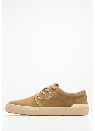 Men Casual Shoes Ben.Urban Beige Buckskin Pepe Jeans