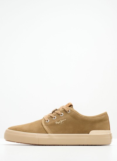 Men Casual Shoes Ben.Urban Beige Buckskin Pepe Jeans