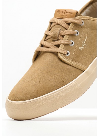 Men Casual Shoes Ben.Urban Beige Buckskin Pepe Jeans