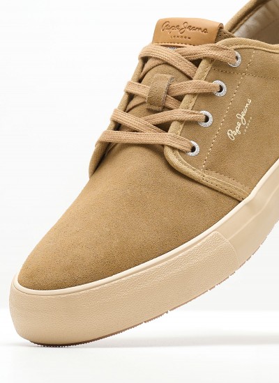 Men Casual Shoes Ben.Urban Beige Buckskin Pepe Jeans