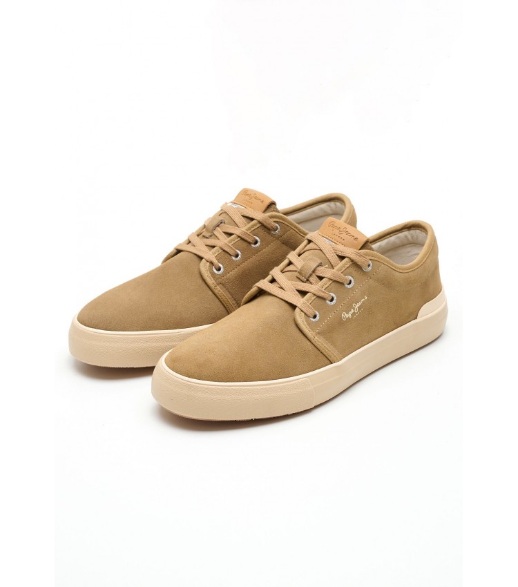 Men Casual Shoes Ben.Urban Beige Buckskin Pepe Jeans