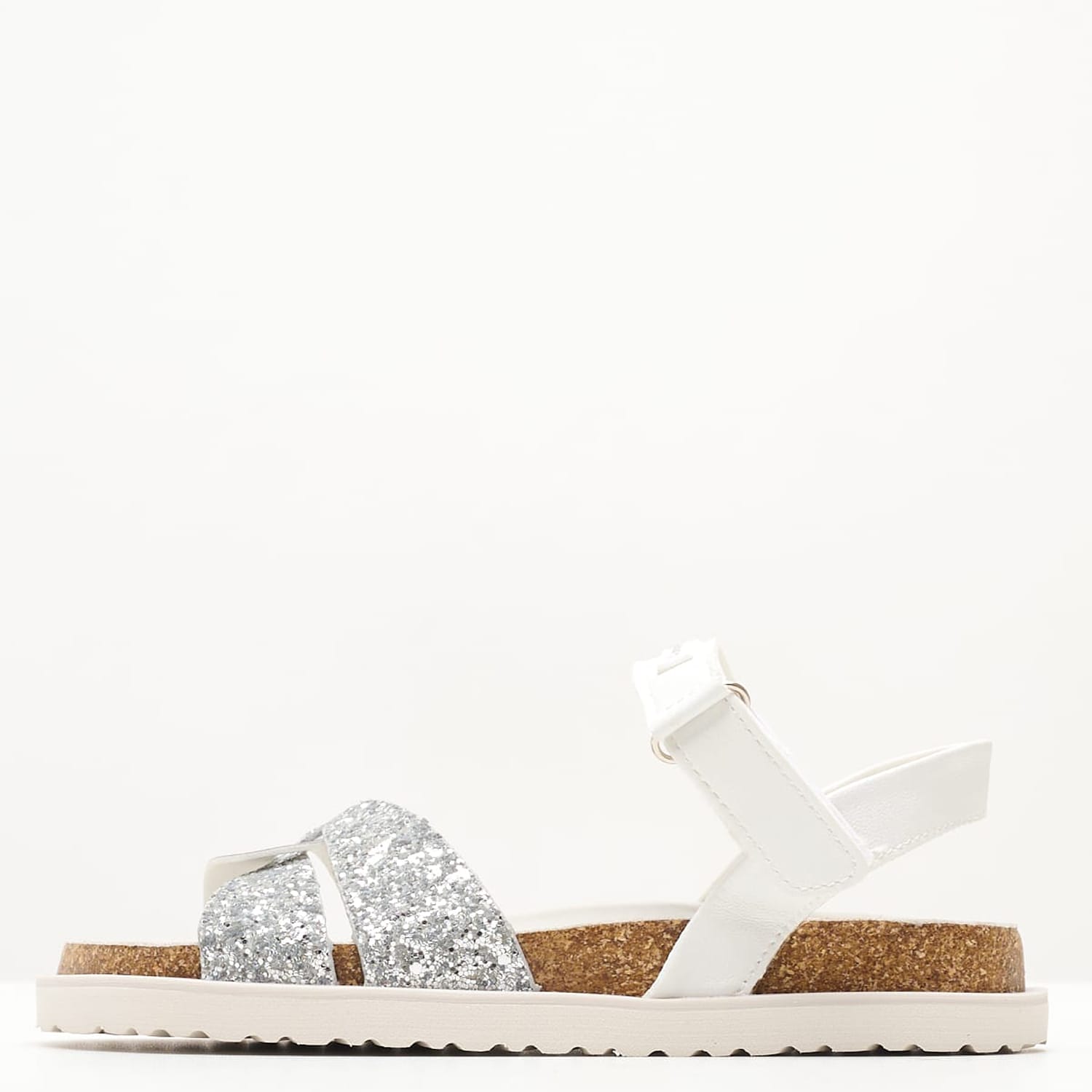 Kids Flip Flops & Sandals Berlin.Cross Silver ECOleather Pepe Jeans
