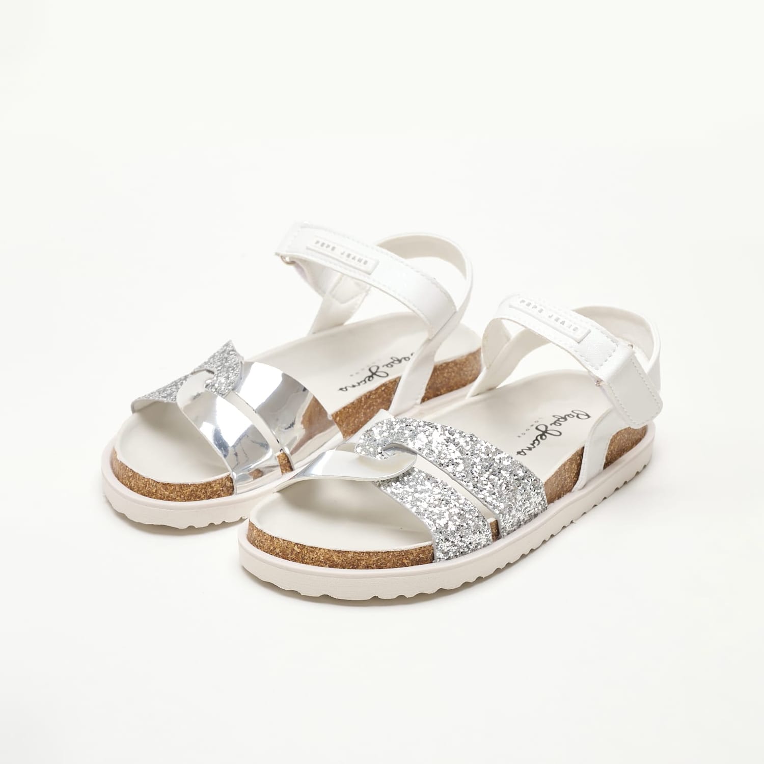 Kids Flip Flops & Sandals Berlin.Cross Silver ECOleather Pepe Jeans Kids Flip Flops & Sandals Berlin.Cross Silver ECOleather Pepe Jeans