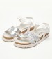 Kids Flip Flops & Sandals Berlin.Cross Silver ECOleather Pepe Jeans