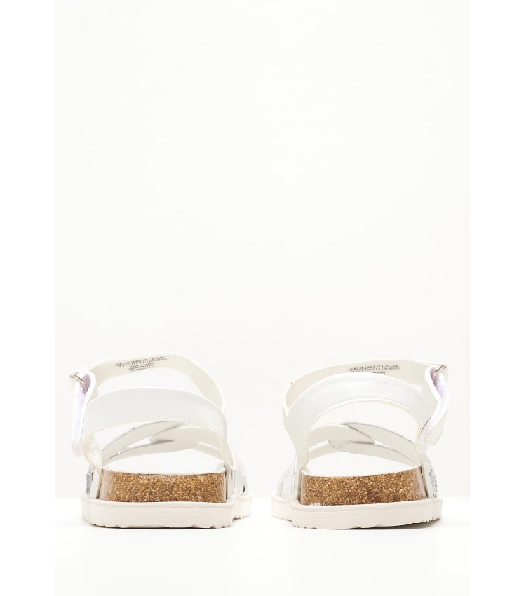 Kids Flip Flops & Sandals Berlin.Cross Silver ECOleather Pepe Jeans