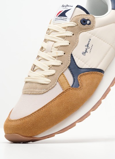 Ανδρικά Παπούτσια Casual Chunky.Mix Άσπρο Δέρμα Calvin Klein