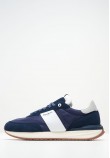 Men Casual Shoes Buster.Tape Blue Leather Pepe Jeans