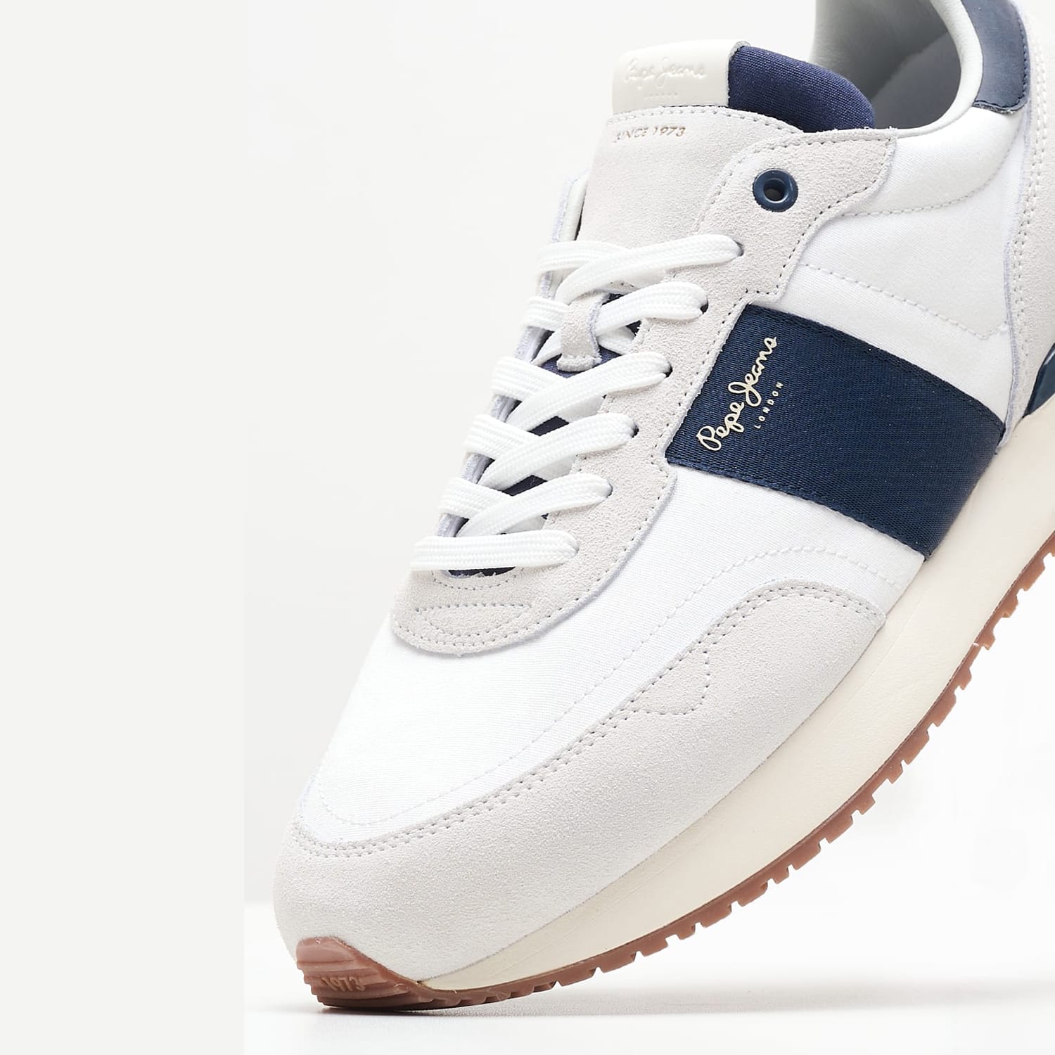 Ανδρικά Παπούτσια Casual Buster.Tape Άσπρο Δέρμα Pepe Jeans
