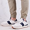 Men Casual Shoes Buster.Tape White Leather Pepe Jeans