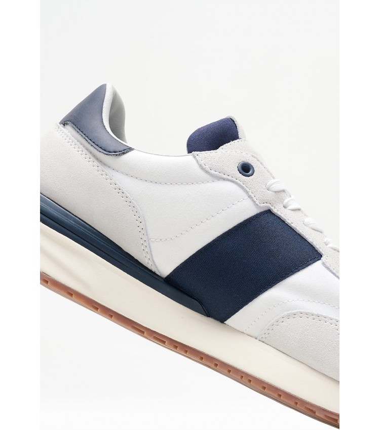 Men Casual Shoes Buster.Tape White Leather Pepe Jeans