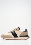 Men Casual Shoes Buster.Tape Beige Leather Pepe Jeans