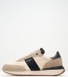 Men Casual Shoes Buster.Tape Beige Leather Pepe Jeans