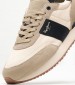 Men Casual Shoes Buster.Tape Beige Leather Pepe Jeans