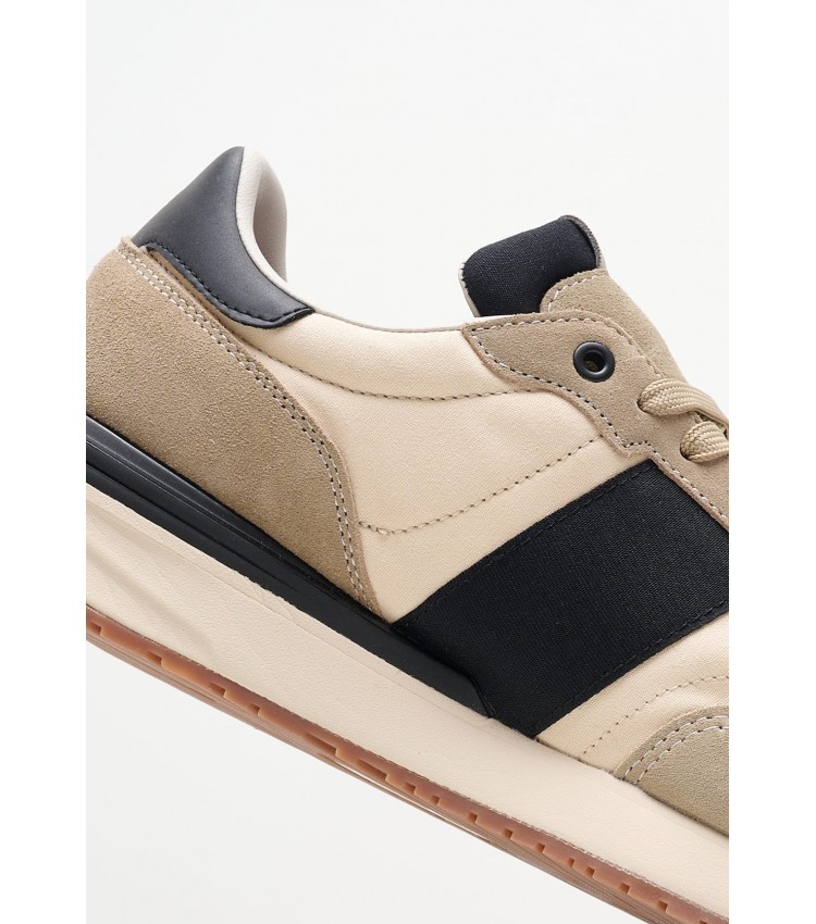 Men Casual Shoes Buster.Tape Beige Leather Pepe Jeans