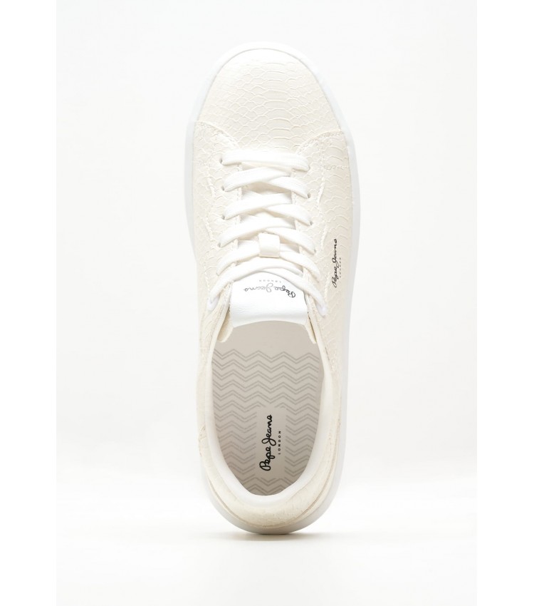 Women Casual Shoes Dobbie.Fenix White ECOleather Pepe Jeans