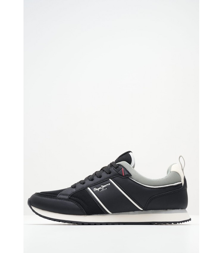 Men Casual Shoes Dublin.Brand Black ECOleather Pepe Jeans