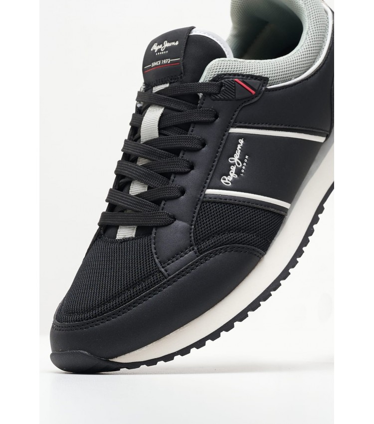 Men Casual Shoes Dublin.Brand Black ECOleather Pepe Jeans