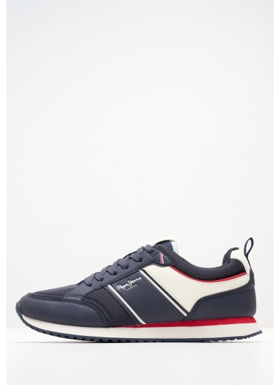 Men Casual Shoes Dublin.Brand Blue ECOleather Pepe Jeans