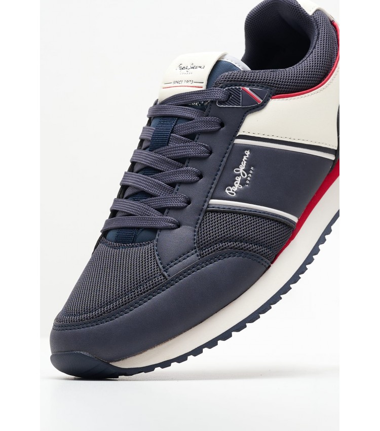 Men Casual Shoes Dublin.Brand Blue ECOleather Pepe Jeans