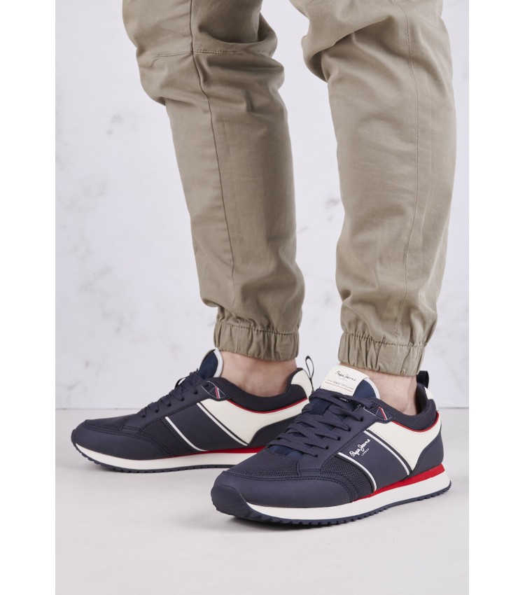 Men Casual Shoes Dublin.Brand Blue ECOleather Pepe Jeans