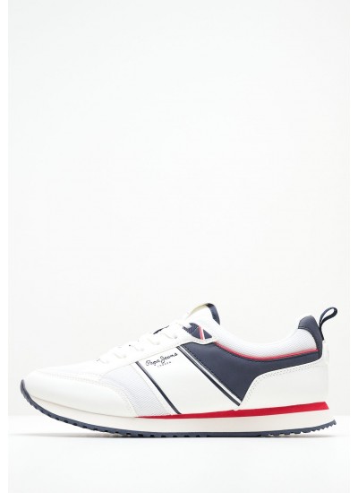 Men Casual Shoes Dublin.Brand White ECOleather Pepe Jeans