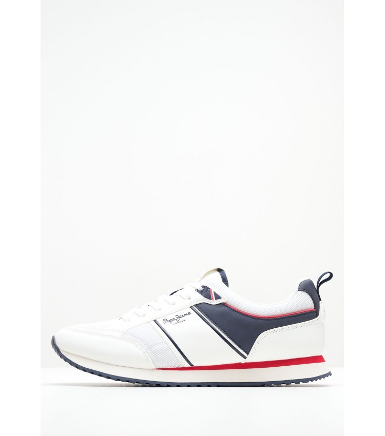 Men Casual Shoes Dublin.Brand White ECOleather Pepe Jeans