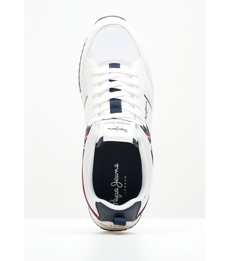 Men Casual Shoes Dublin.Brand White ECOleather Pepe Jeans