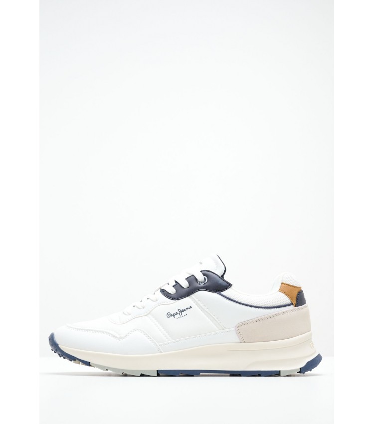 Men Casual Shoes Joy.Tour White ECOleather Pepe Jeans