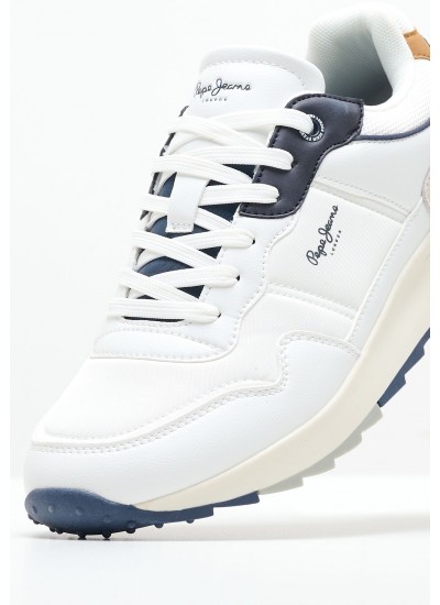 Men Casual Shoes Joy.Tour White ECOleather Pepe Jeans