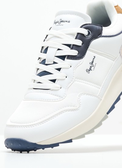 Men Casual Shoes Joy.Tour White ECOleather Pepe Jeans