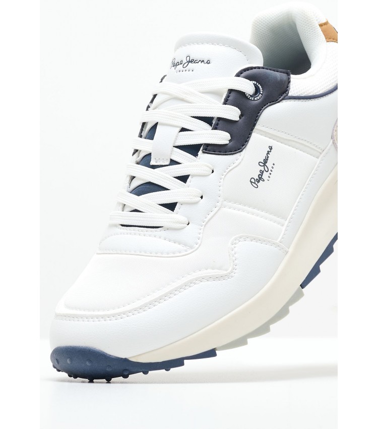 Men Casual Shoes Joy.Tour White ECOleather Pepe Jeans