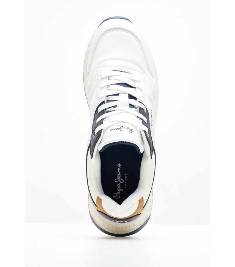 Men Casual Shoes Joy.Tour White ECOleather Pepe Jeans