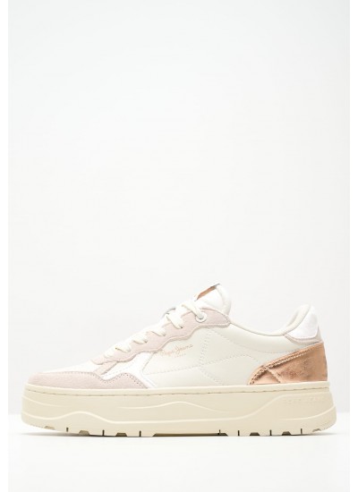 Γυναικεία Παπούτσια Casual Court.Zero Μπεζ Δέρμα Lacoste