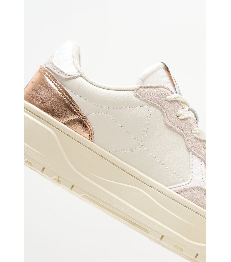 Women Casual Shoes Kore.Sun Beige Leather Pepe Jeans