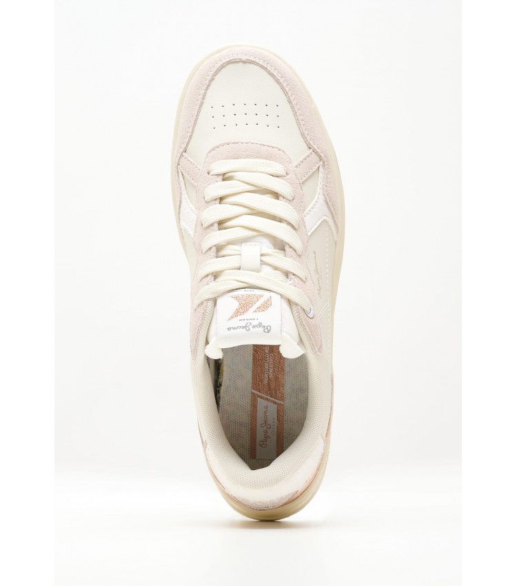 Women Casual Shoes Kore.Sun Beige Leather Pepe Jeans