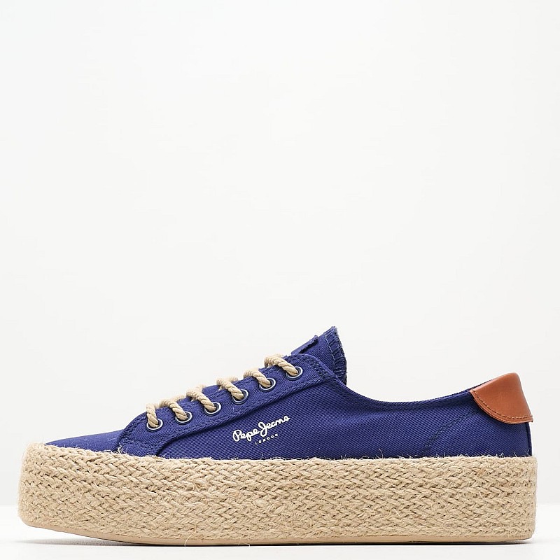Γυναικεία Παπούτσια Casual Kyle.Classic Μπλε Ύφασμα Pepe Jeans
