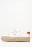 Women Casual Shoes Kyle.Classic White Fabric Pepe Jeans