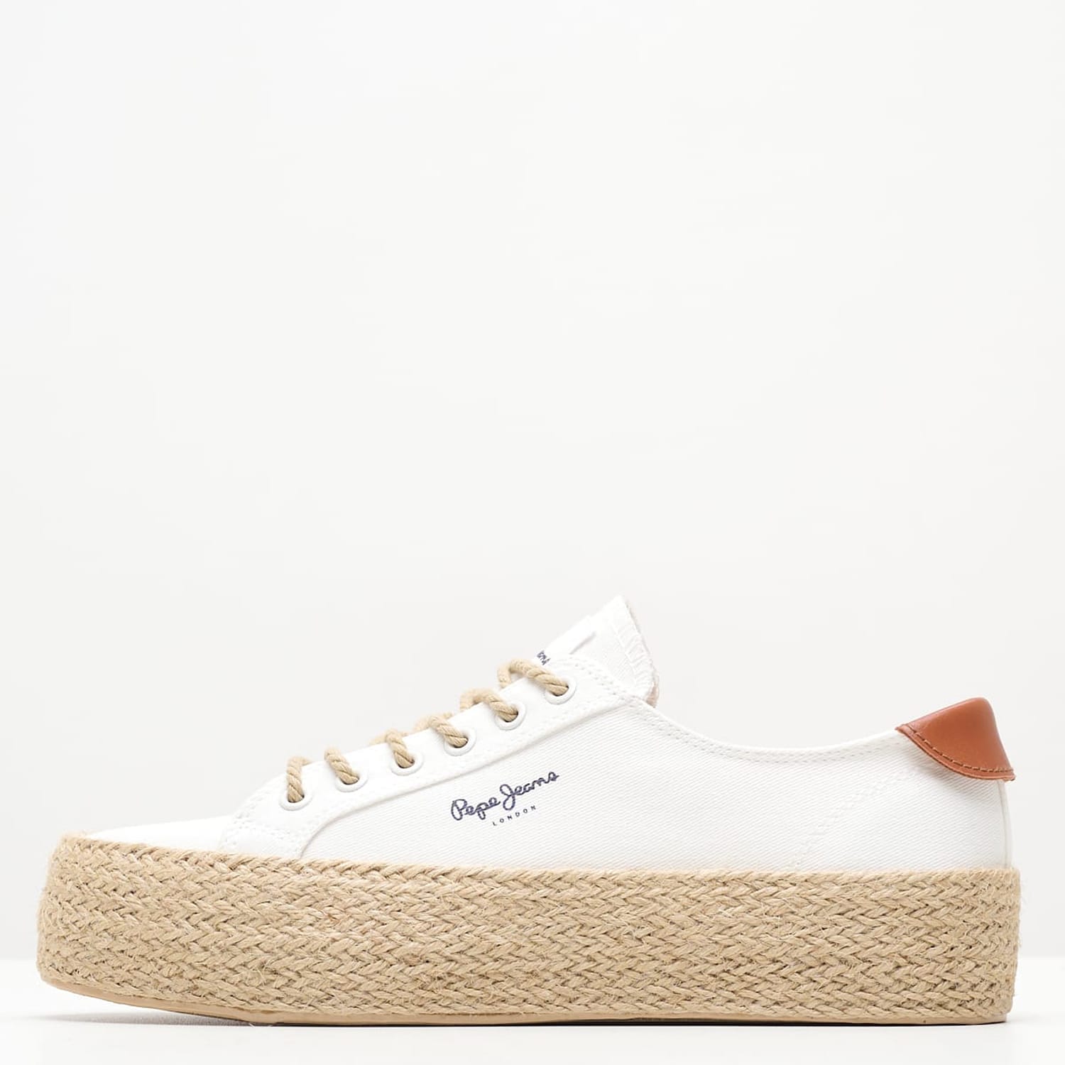 Γυναικεία Παπούτσια Casual Kyle.Classic Άσπρο Ύφασμα Pepe Jeans