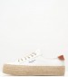 Women Casual Shoes Kyle.Classic White Fabric Pepe Jeans