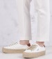 Women Casual Shoes Kyle.Classic White Fabric Pepe Jeans