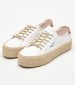 Women Casual Shoes Kyle.Classic White Fabric Pepe Jeans