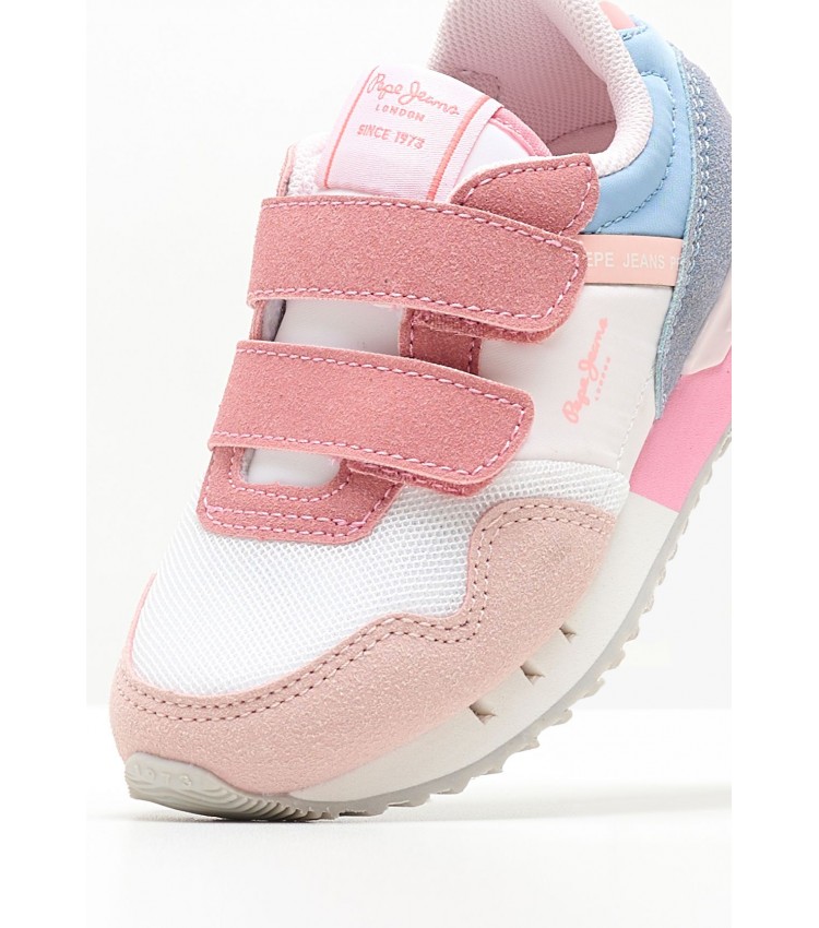 Kids Casual Shoes Lnd.Urban Pink Fabric Pepe Jeans