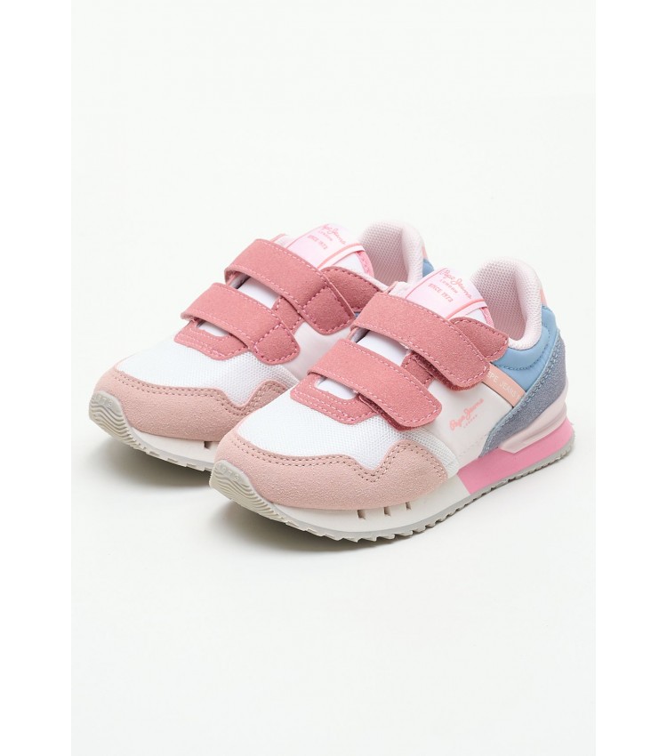 Kids Casual Shoes Lnd.Urban Pink Fabric Pepe Jeans