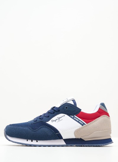 Kids Casual Shoes Lowcut.Laceup Blue ECOleather Tommy Hilfiger