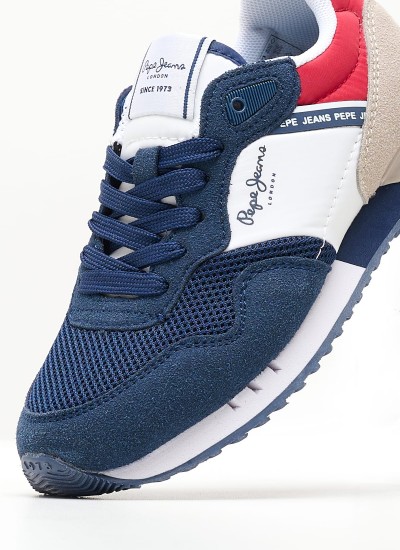 Kids Casual Shoes Lowcut.Laceup Blue ECOleather Tommy Hilfiger