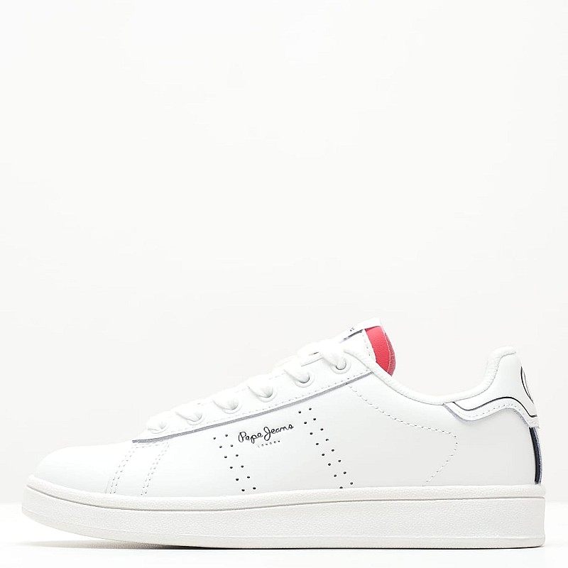 Παιδικά Παπούτσια Casual Player.Bb Άσπρο Δέρμα Pepe Jeans
