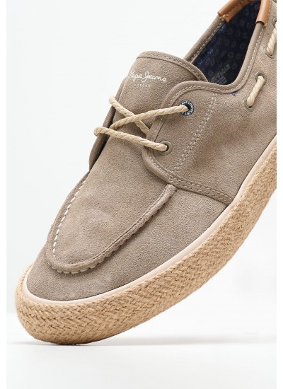 Men Espadrilles Port.Coast Taupe Buckskin Pepe Jeans